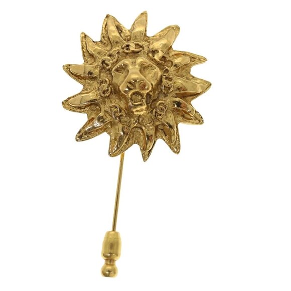 CHANEL Brooch metal Gold CC Auth 38119 - Picture 3 of 11